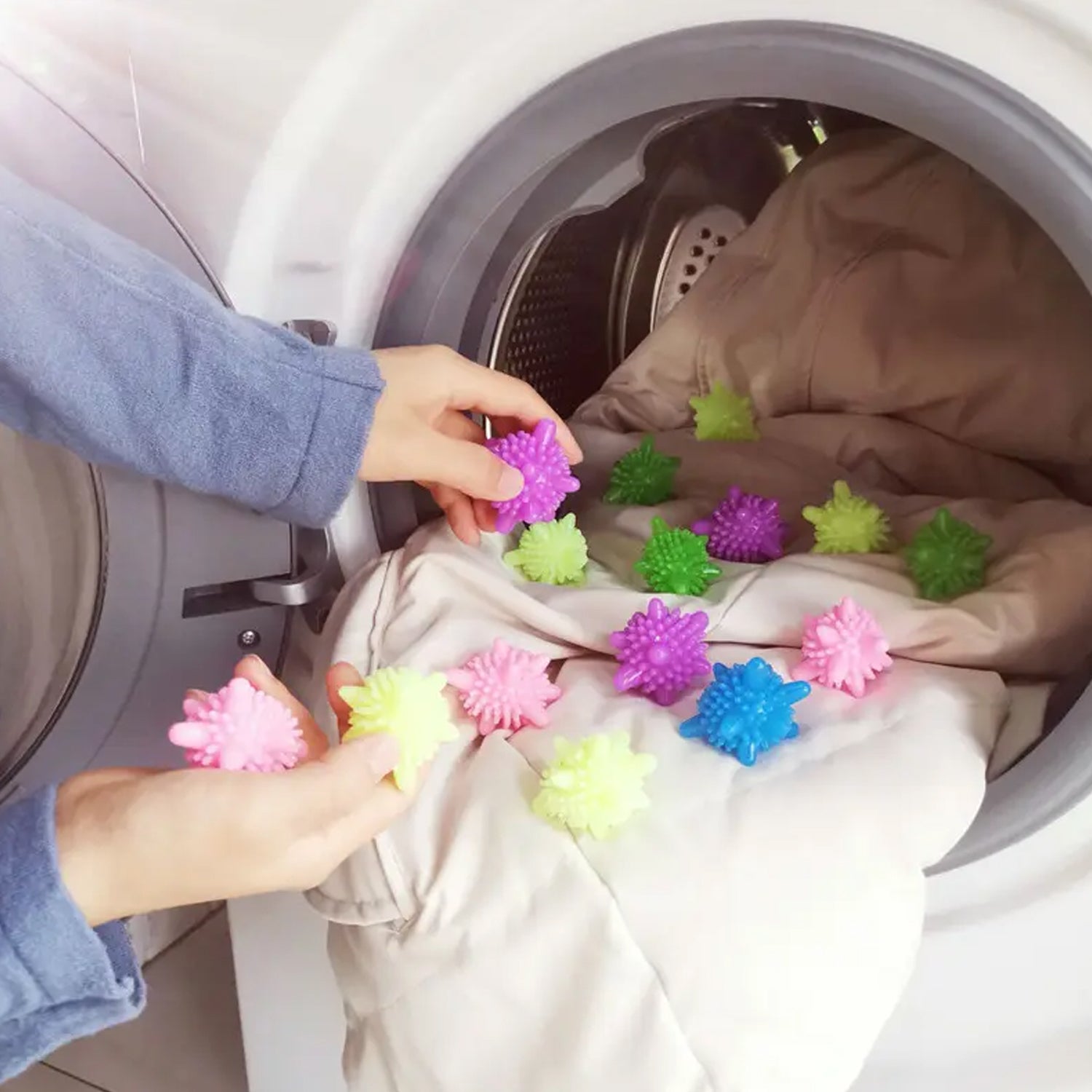 Soft Star Laundry Dryer Balls – 10-Piece Multi-Color Clothes Softener Soft Star Laundry Dryer Balls – 10-Piece Multi-Color Clothes Softener